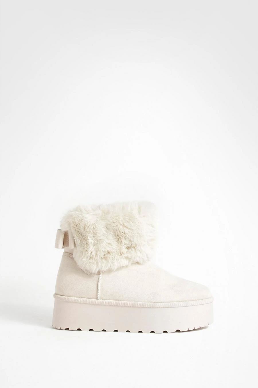 BOOHOO Fur Lined Platform Cosy Boots 2 BOOHOO Fur Lined Platform Cosy Boots - Image 2