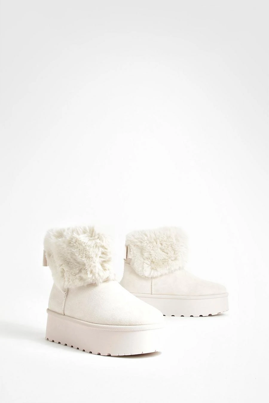 BOOHOO Fur Lined Platform Cosy Boots 1 BOOHOO Fur Lined Platform Cosy Boots