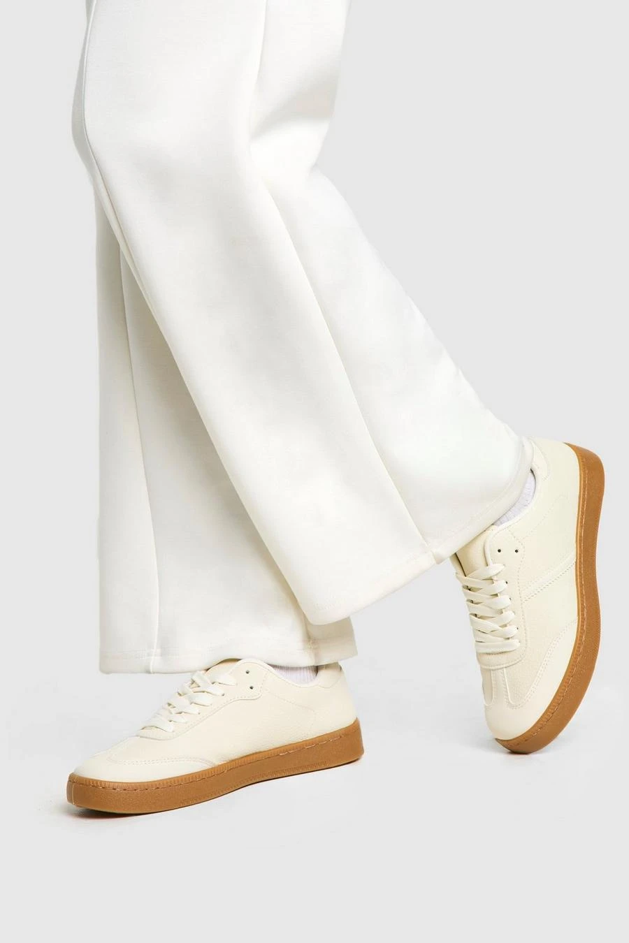 BOOHOO Gum Sole Lace Up Trainers 1 BOOHOO Gum Sole Lace Up Trainers