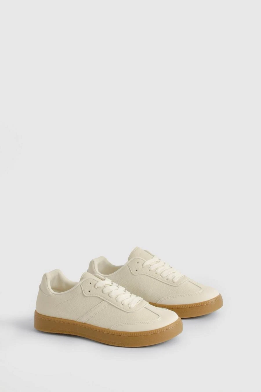 BOOHOO Gum Sole Lace Up Trainers 2 BOOHOO Gum Sole Lace Up Trainers - Image 2