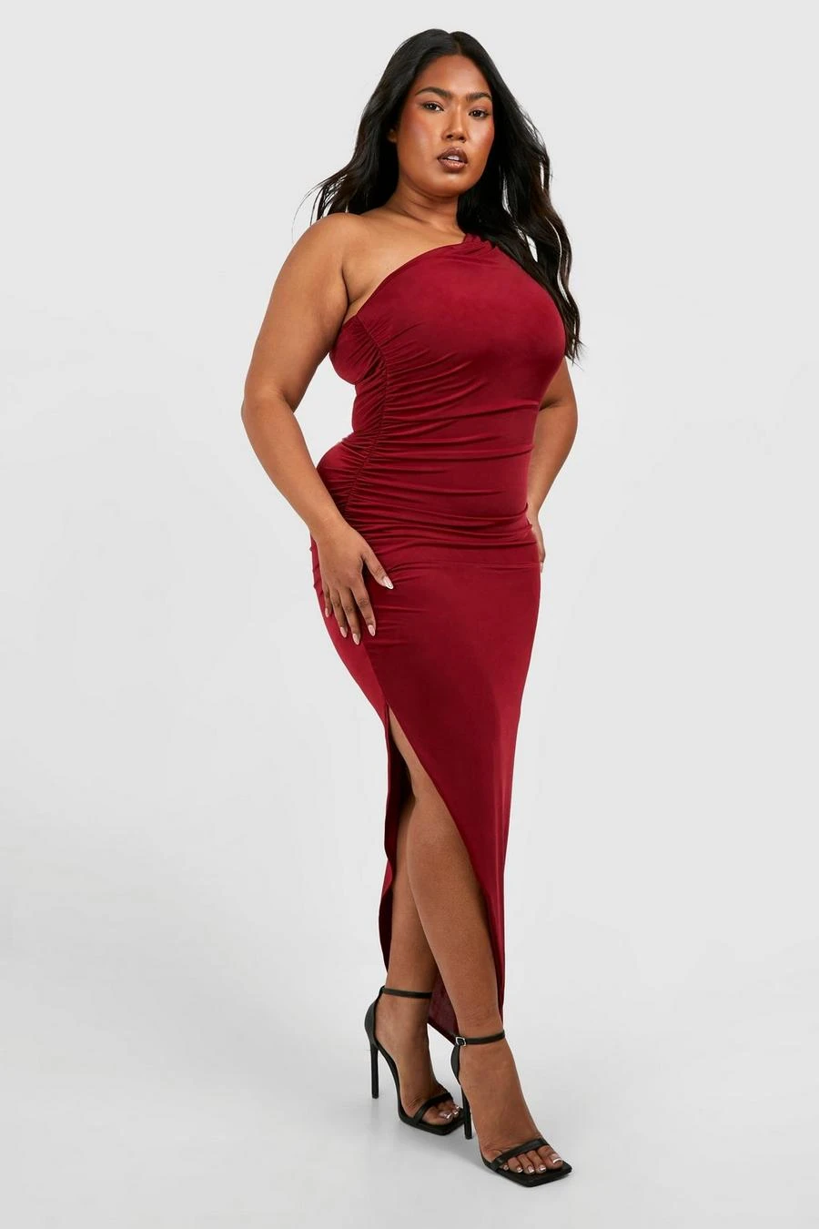 BOOHOO Plus Midi Asymmetric Dress 1 BOOHOO Plus Midi Asymmetric Dress