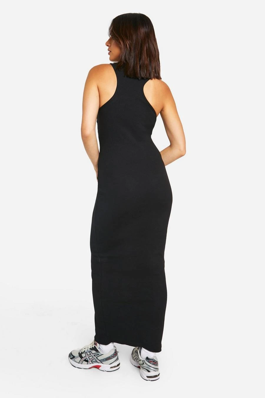BOOHOO Basic Rib Racer Neck Maxi Dress 2 BOOHOO Basic Rib Racer Neck Maxi Dress - Image 2