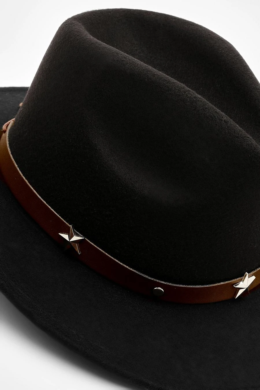 BOOHOO Black Star Studded Trim Western Cowboy Hat 3 BOOHOO Black Star Studded Trim Western Cowboy Hat - Image 3