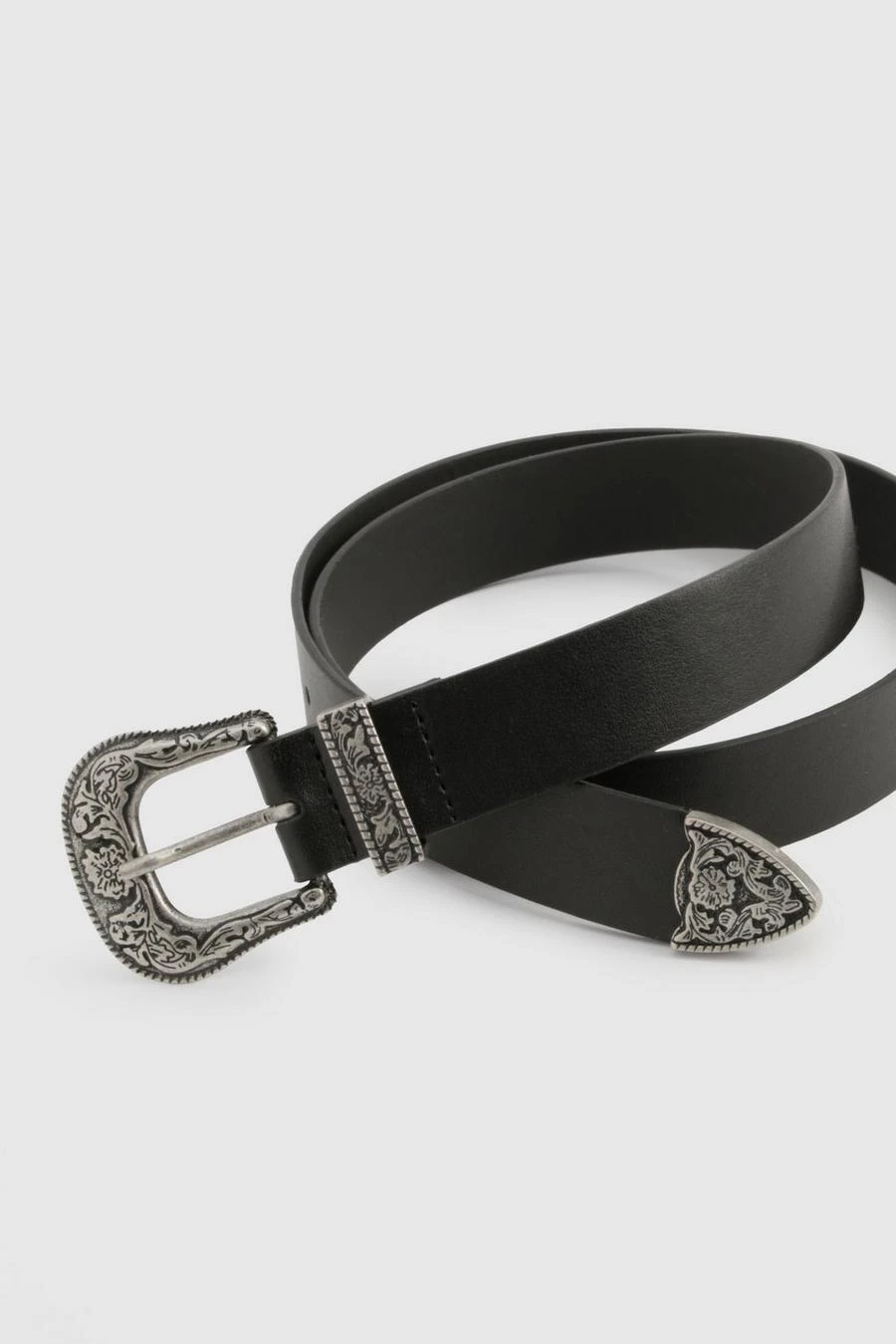 BOOHOO Black Western Buckle Belt 3 BOOHOO Black Western Buckle Belt - Image 3