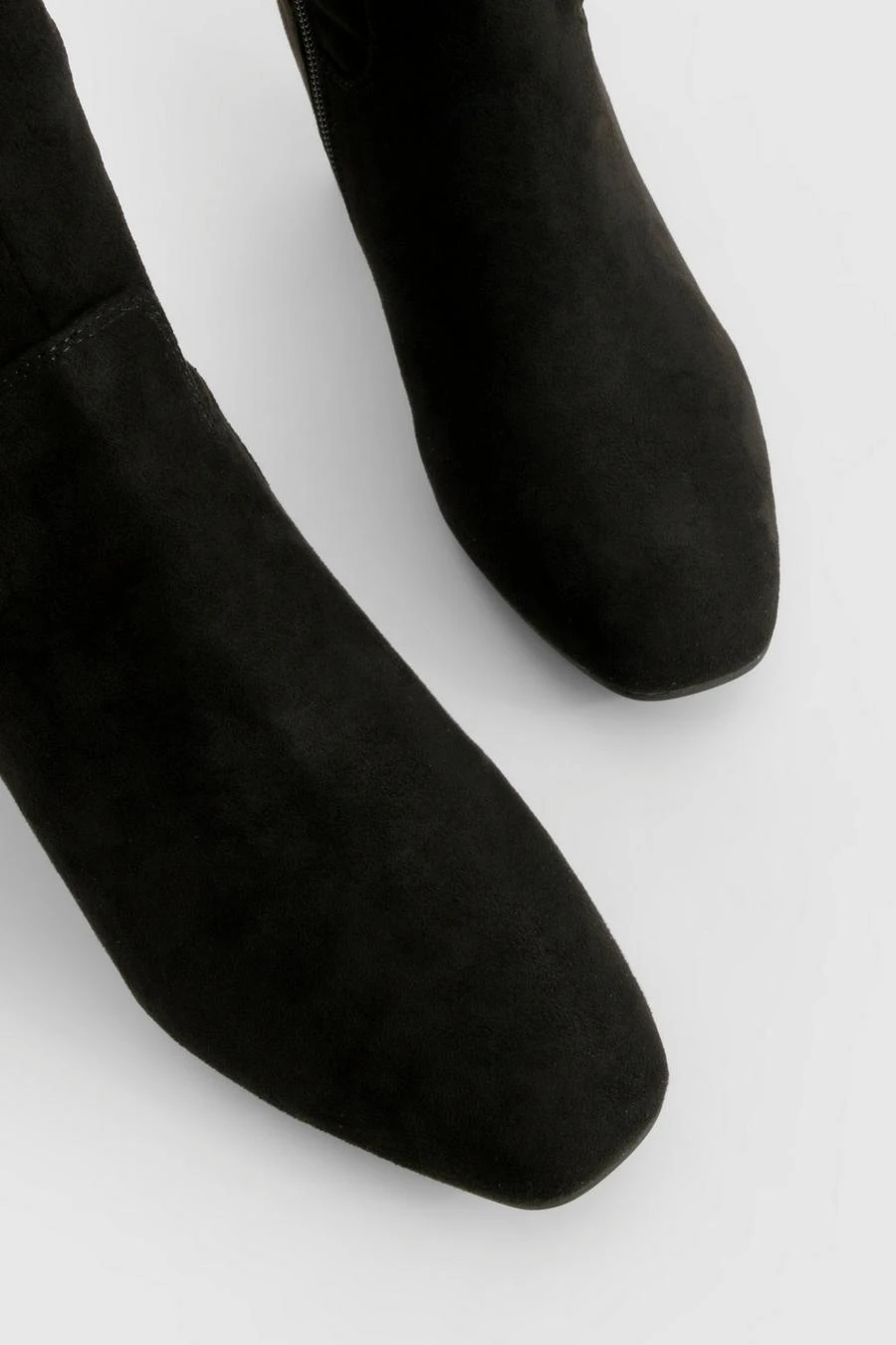 BOOHOO Block Heel Faux Suede Over The Knee Boots 4 BOOHOO Block Heel Faux Suede Over The Knee Boots - Image 4