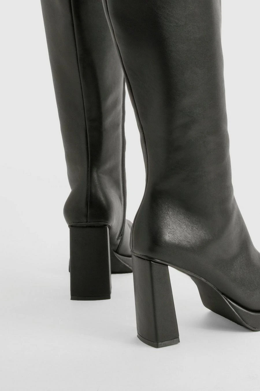 BOOHOO Block Heel Platform Knee High Boots 3 BOOHOO Block Heel Platform Knee High Boots - Image 3