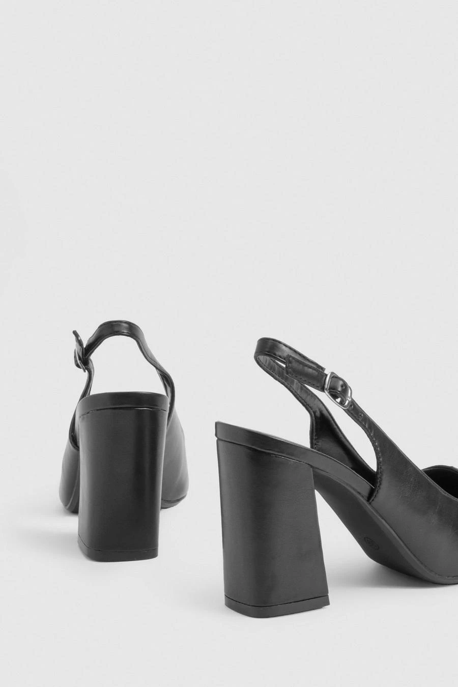 BOOHOO Block Heeled Slingback Courts 4 BOOHOO Block Heeled Slingback Courts - Image 4