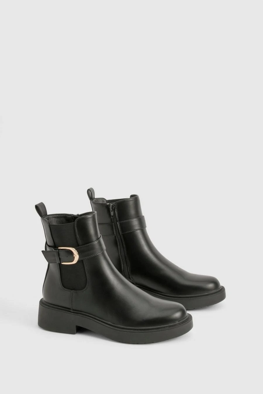 BOOHOO Buckle Detail Chelsea Boots 2 BOOHOO Buckle Detail Chelsea Boots - Image 2
