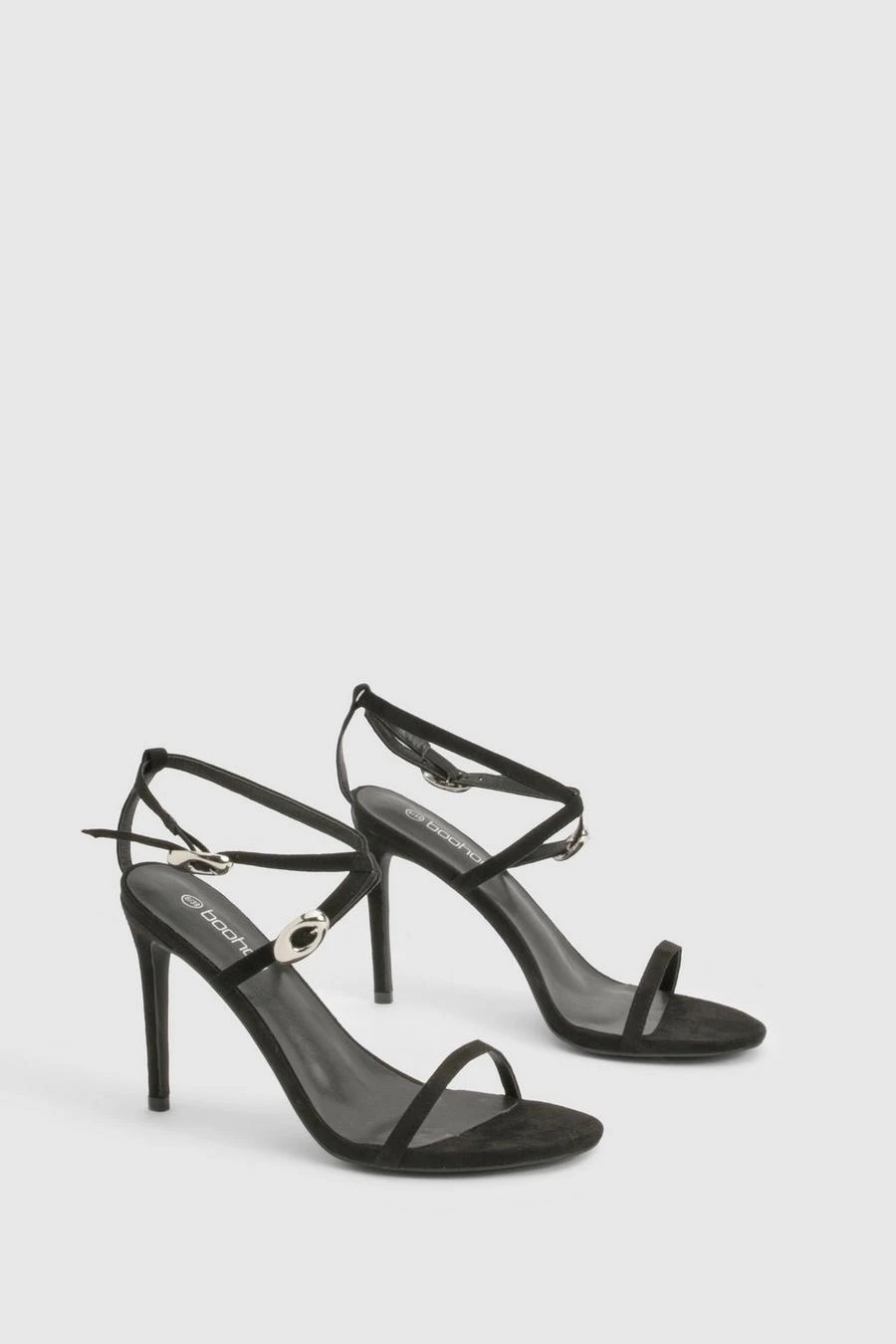BOOHOO Buckle Detail Round Toe Stiletto Heels 2 BOOHOO Buckle Detail Round Toe Stiletto Heels - Image 2