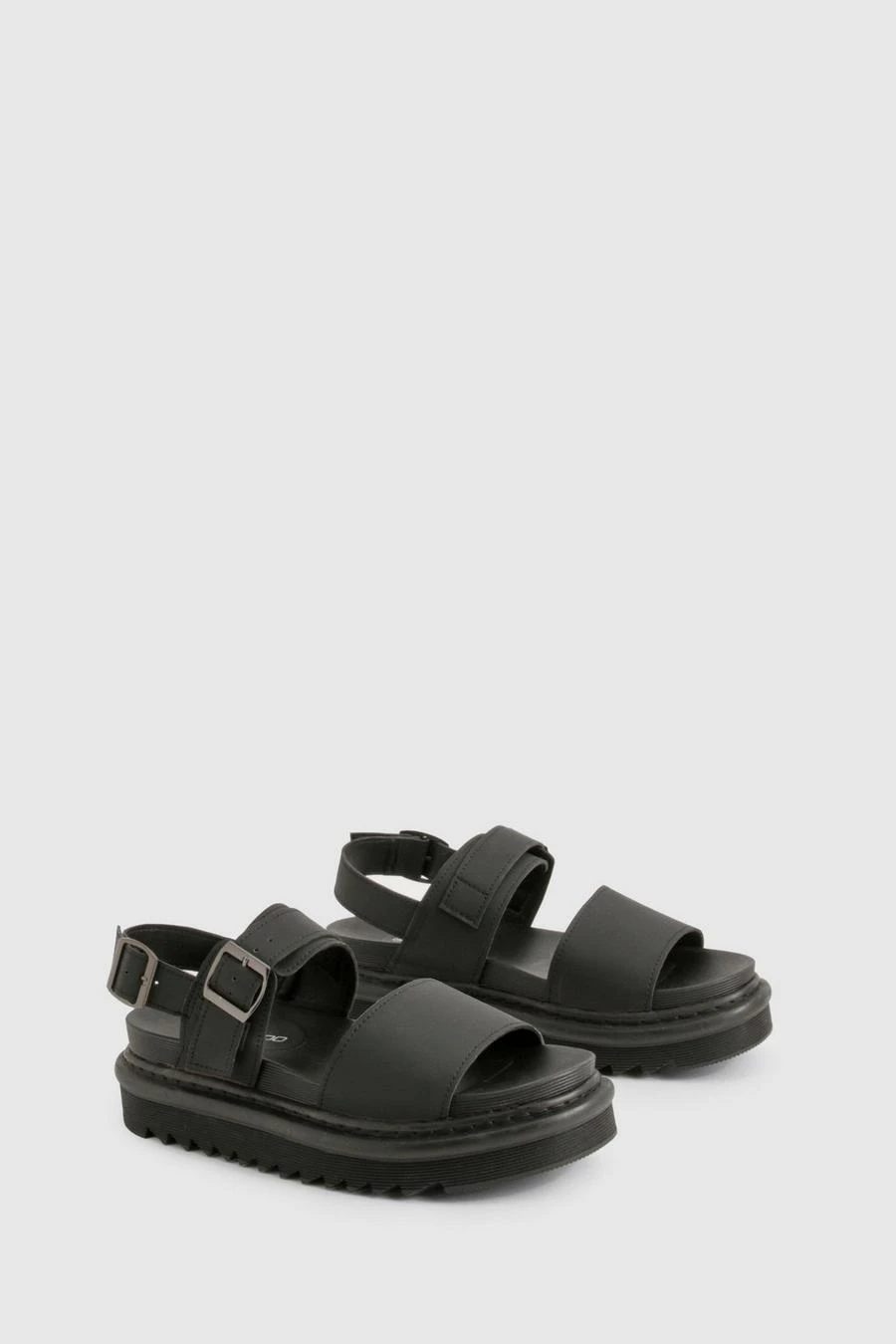 BOOHOO Chunky Buckle Detail Flatform Sandals 2 BOOHOO Chunky Buckle Detail Flatform Sandals - Image 2