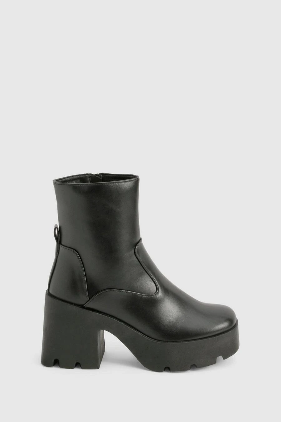 BOOHOO Chunky Heeled Sock Ankle Boots 3 BOOHOO Chunky Heeled Sock Ankle Boots - Image 3