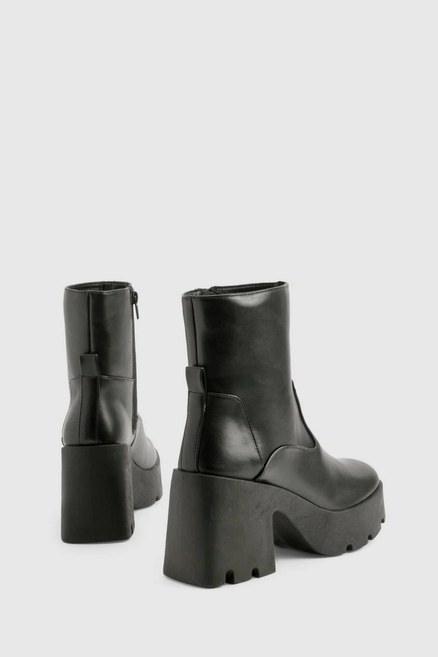 BOOHOO Chunky Heeled Sock Ankle Boots 4 BOOHOO Chunky Heeled Sock Ankle Boots - Image 4