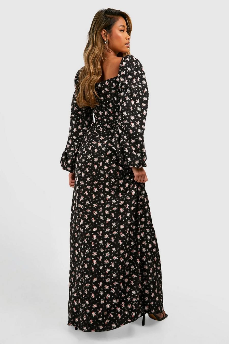 BOOHOO Ditsy Balloon Sleeve Milkmaid Maxi Dress 2 BOOHOO Ditsy Balloon Sleeve Milkmaid Maxi Dress - Image 2