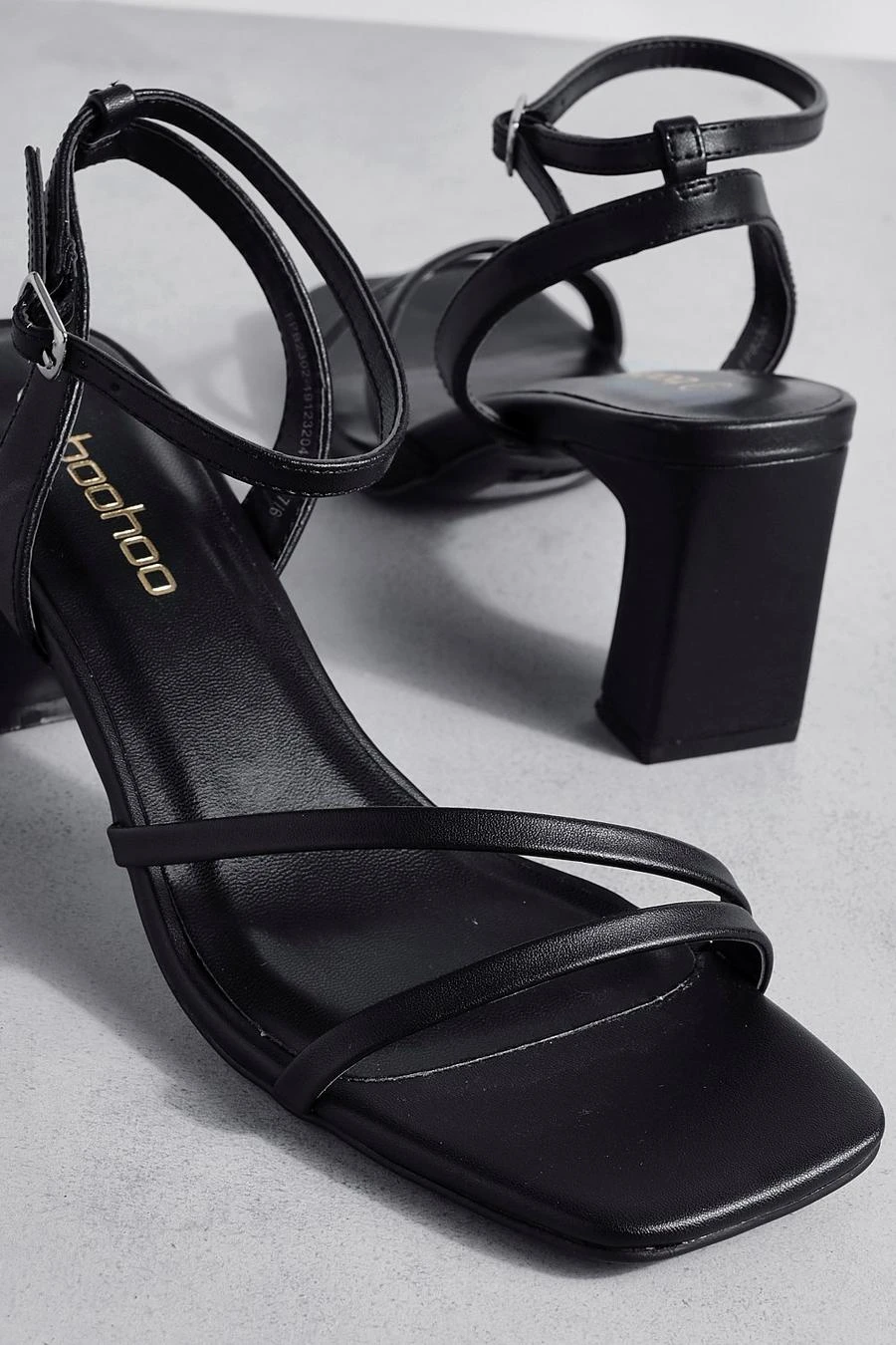 BOOHOO Faux Suede Basic Low 2 Part Heels 3 BOOHOO Faux Suede Basic Low 2 Part Heels - Image 3