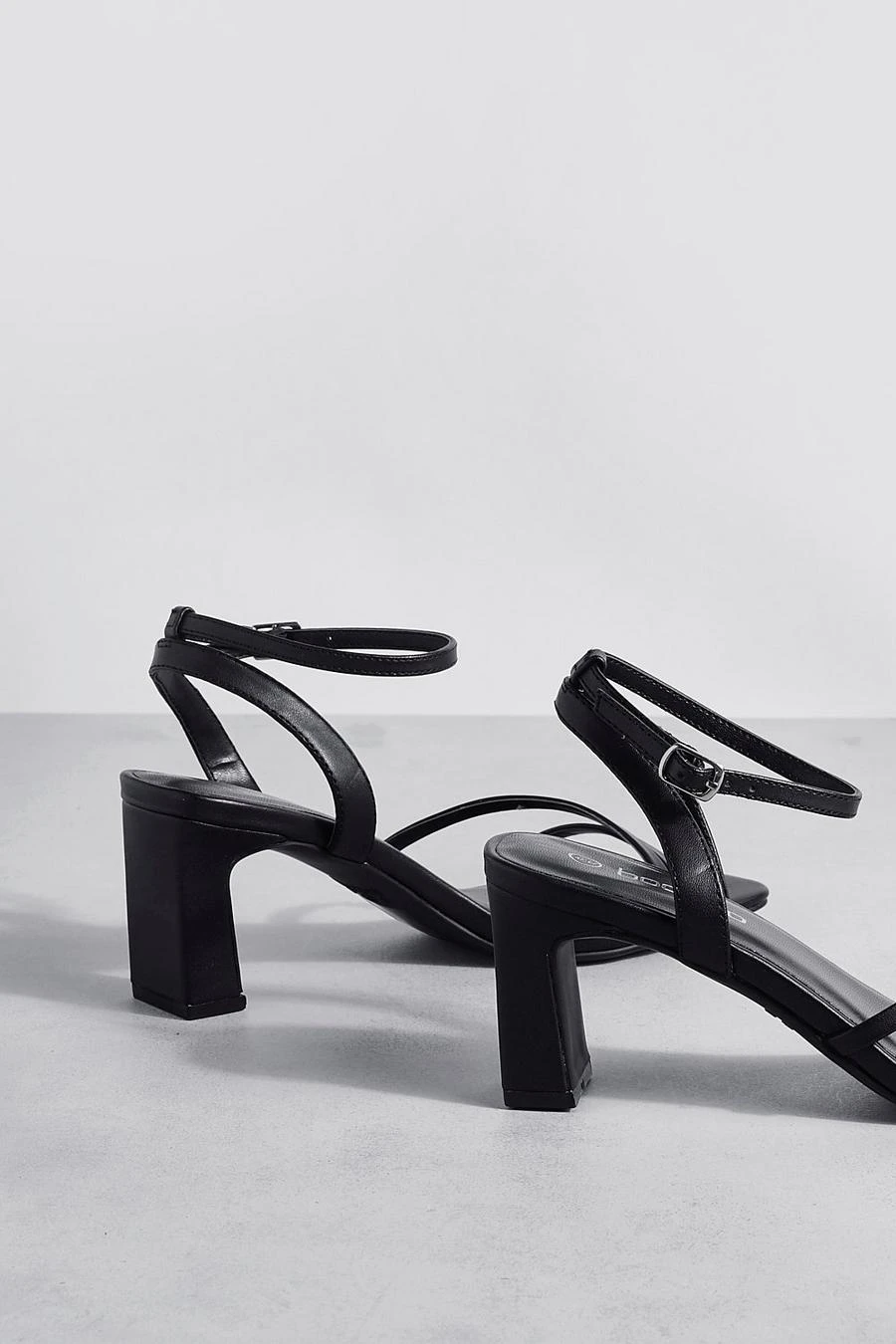 BOOHOO Faux Suede Basic Low 2 Part Heels 4 BOOHOO Faux Suede Basic Low 2 Part Heels - Image 4