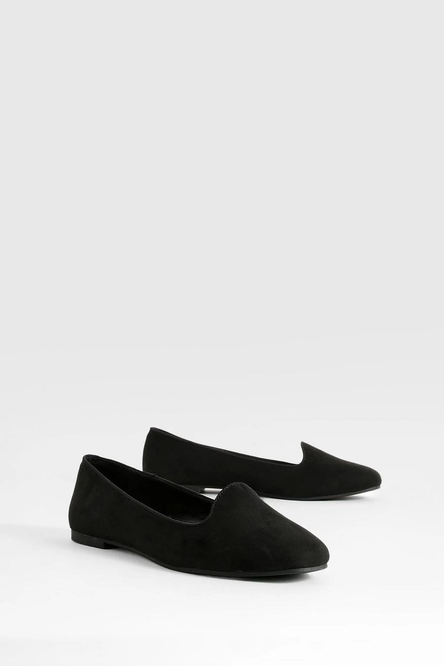 BOOHOO Faux Suede Basic Slipper Ballet Flats 1 BOOHOO Faux Suede Basic Slipper Ballet Flats