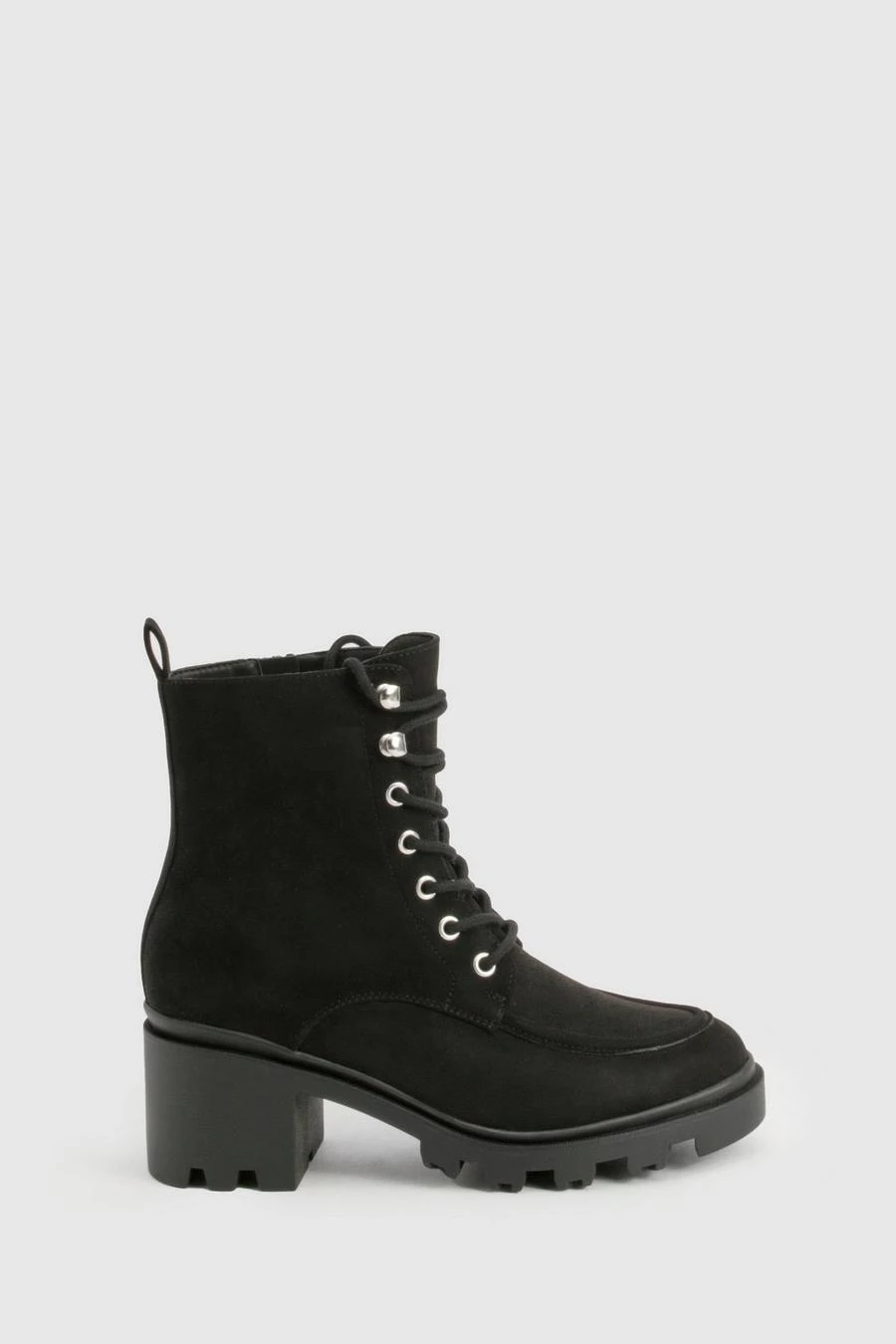 BOOHOO Lace Up Heel Hiker Boot 3 BOOHOO Lace Up Heel Hiker Boot - Image 3