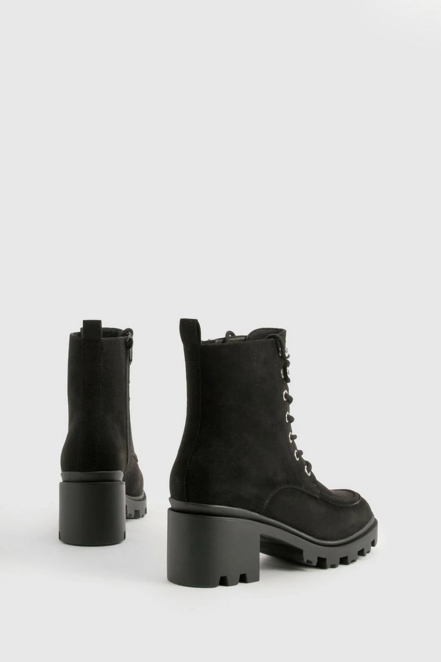 BOOHOO Lace Up Heel Hiker Boot 4 BOOHOO Lace Up Heel Hiker Boot - Image 4