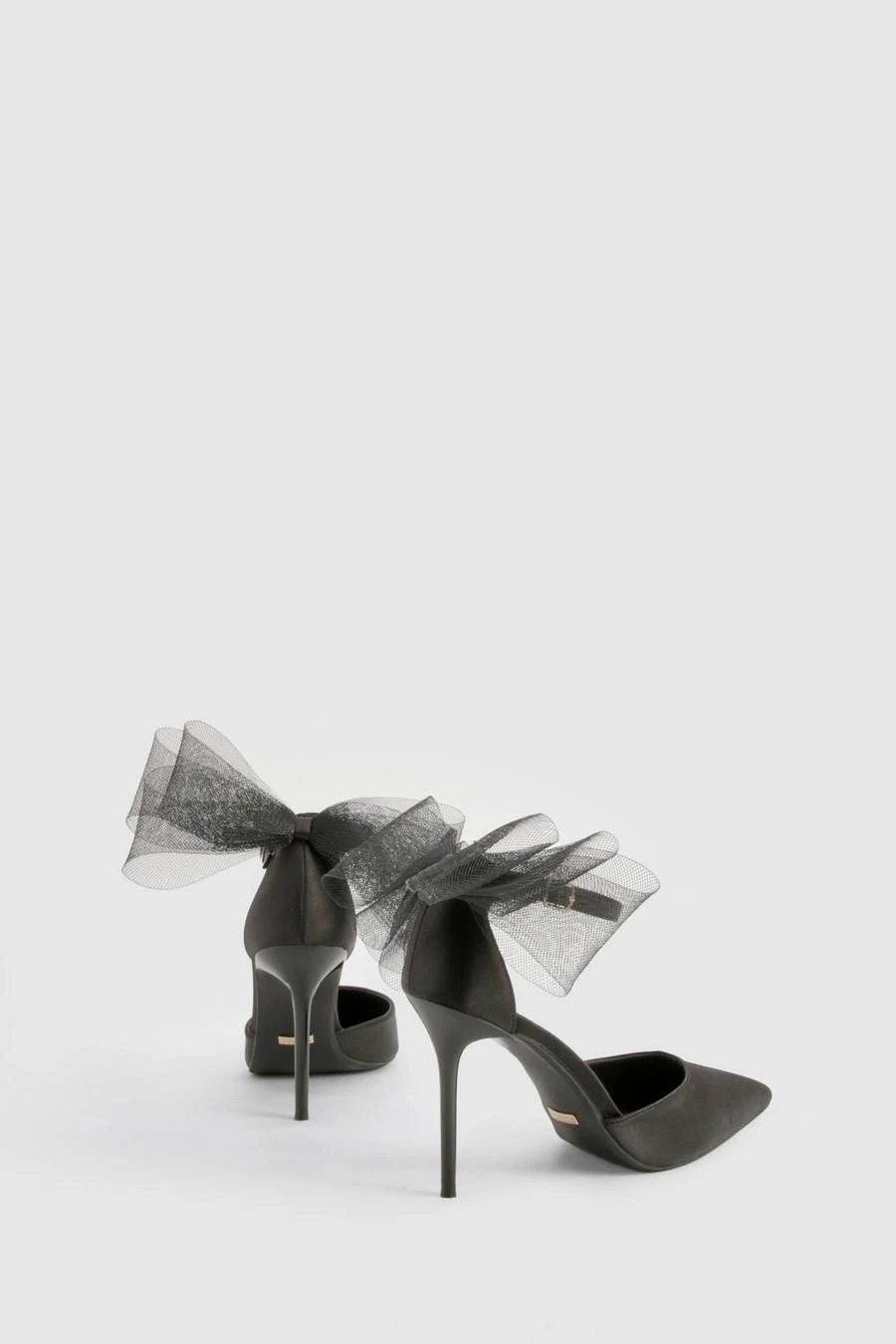 BOOHOO Limited Edition Organza Bow Satin Court Heels 4 BOOHOO Limited Edition Organza Bow Satin Court Heels - Image 4