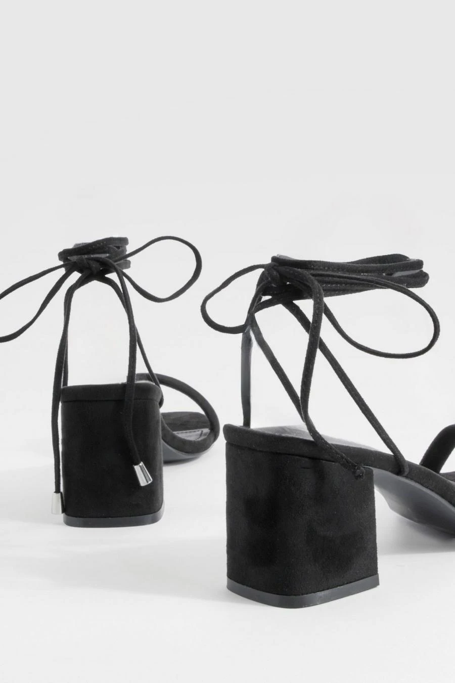 BOOHOO Low Block Wrap Up Heels 3 BOOHOO Low Block Wrap Up Heels - Image 3