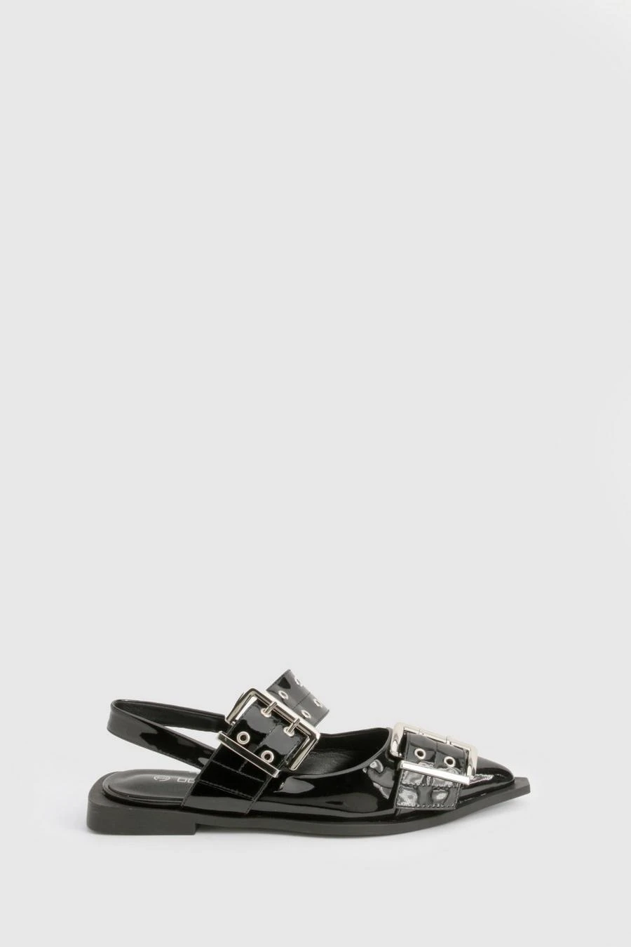 BOOHOO Mary Jane Buckle Pointed Flats 3 BOOHOO Mary Jane Buckle Pointed Flats - Image 3