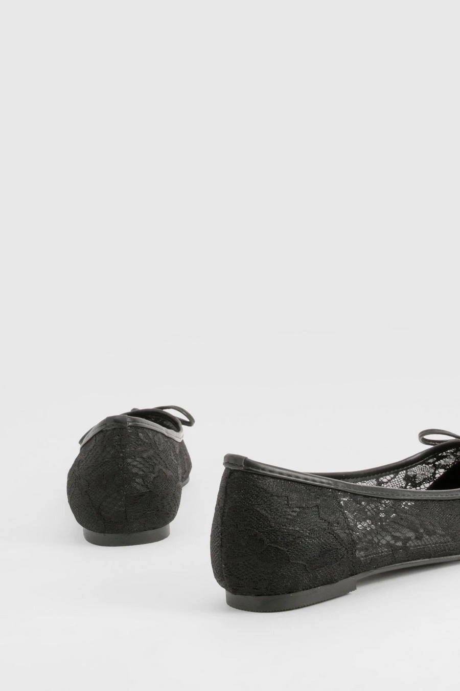 BOOHOO Mesh Bow Detail Pointed Flats 4 BOOHOO Mesh Bow Detail Pointed Flats - Image 4
