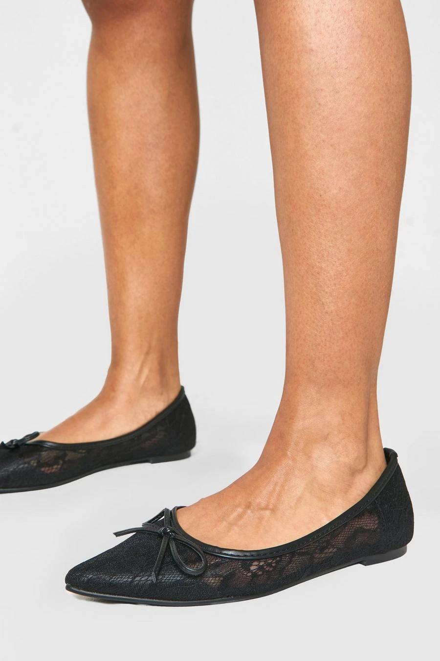 BOOHOO Mesh Bow Detail Pointed Flats 1 BOOHOO Mesh Bow Detail Pointed Flats