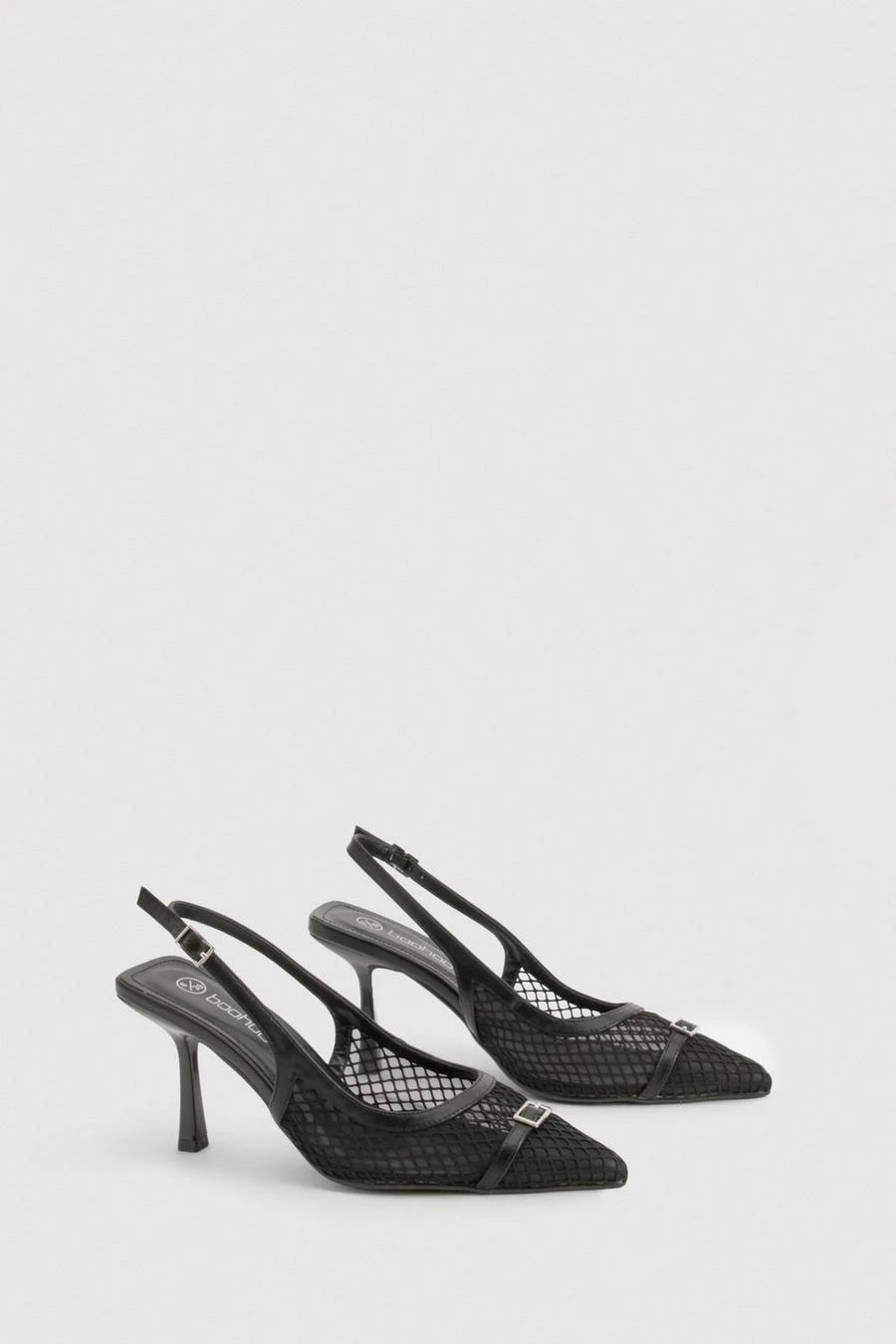 BOOHOO Mesh Netted Slingback Court Heels 2 BOOHOO Mesh Netted Slingback Court Heels - Image 2
