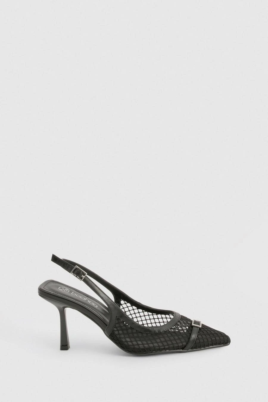 BOOHOO Mesh Netted Slingback Court Heels 3 BOOHOO Mesh Netted Slingback Court Heels - Image 3