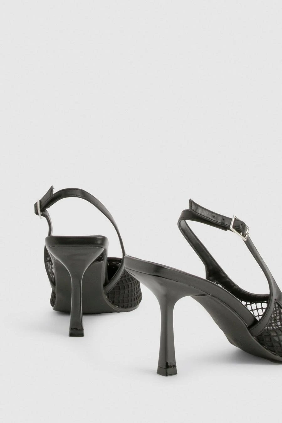 BOOHOO Mesh Netted Slingback Court Heels 4 BOOHOO Mesh Netted Slingback Court Heels - Image 4