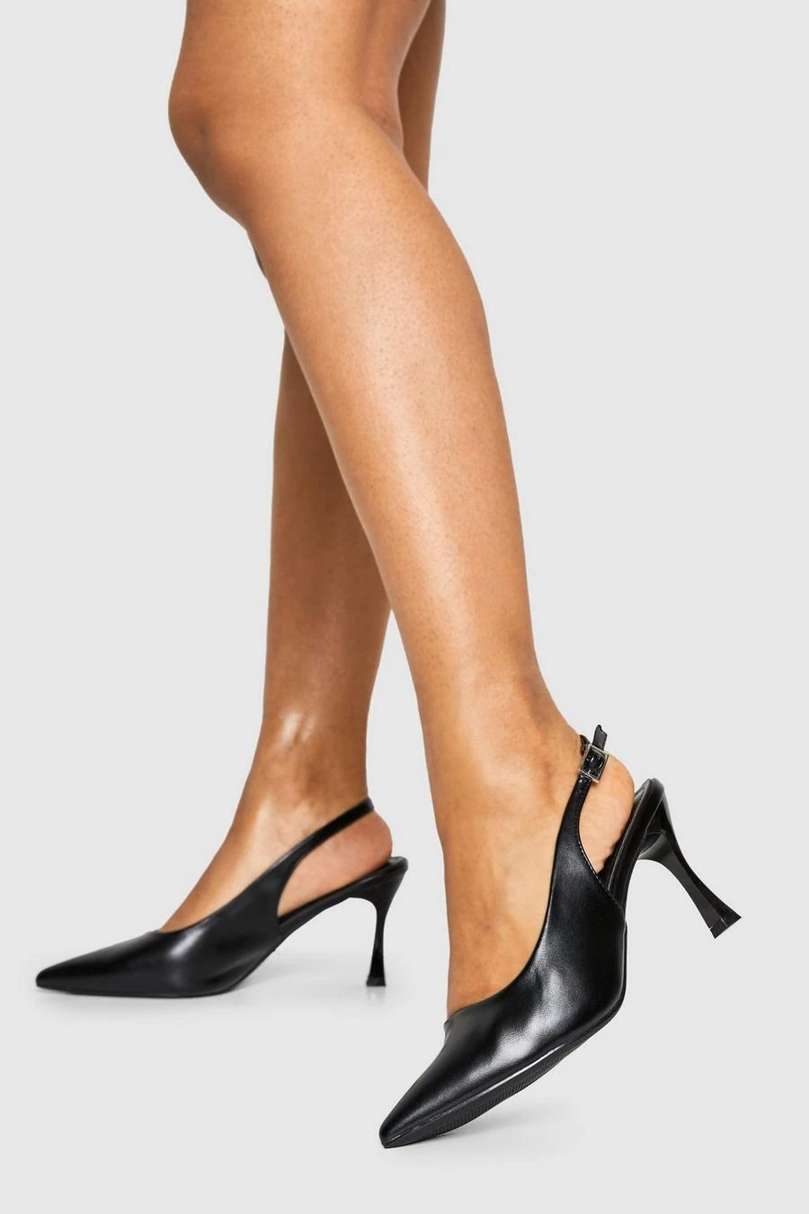 BamBam Fashion Shop -BamBam Fashion Shop female black mid slingback court shoes