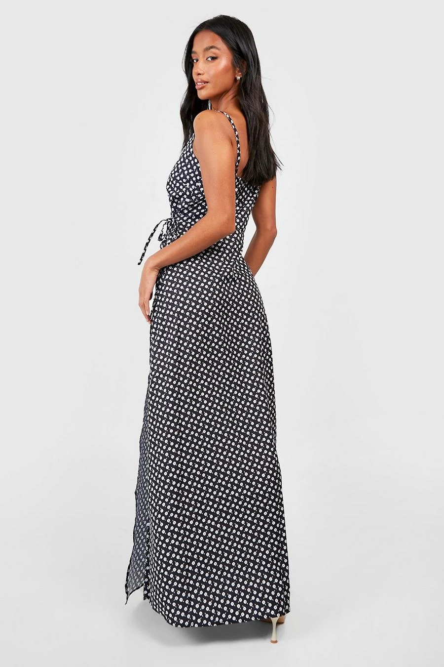 BOOHOO Petite Ditsy Floral Wrap Maxi Dress 2 BOOHOO Petite Ditsy Floral Wrap Maxi Dress - Image 2