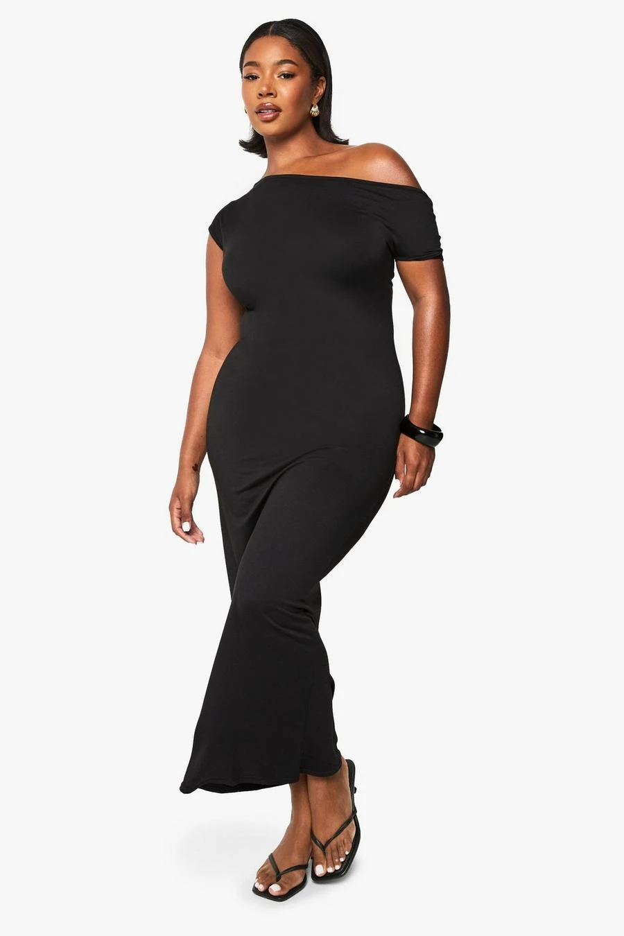 BOOHOO Plus Off Shoulder Super Maxi Dress 3 BOOHOO Plus Off Shoulder Super Maxi Dress - Image 3