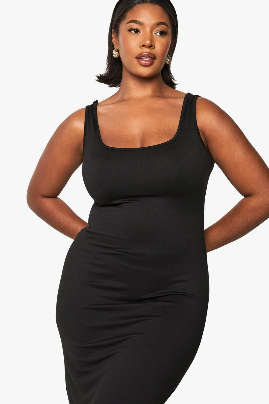 BOOHOO Plus Sqaure Neck Maxi Dress 4 BOOHOO Plus Sqaure Neck Maxi Dress - Image 4