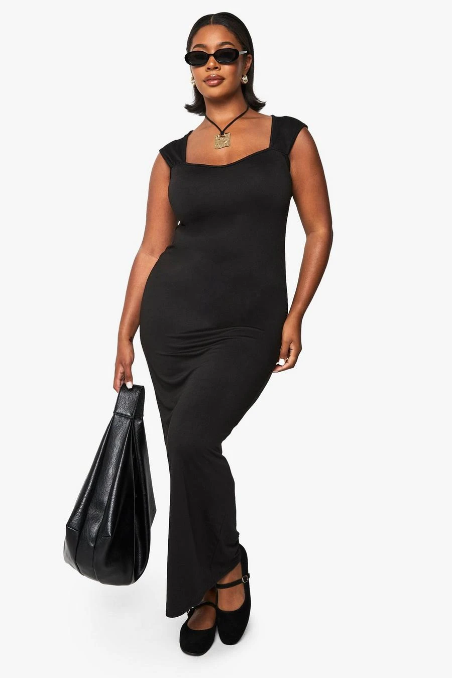 BOOHOO Plus Super Soft Cap Sleeve Maxi Dress 1 BOOHOO Plus Super Soft Cap Sleeve Maxi Dress