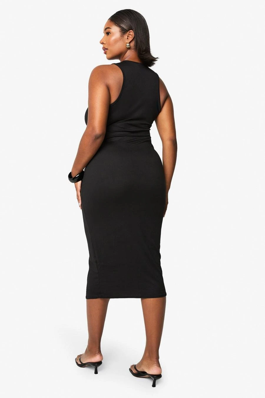 BOOHOO Plus Super Soft Racer Neck Midi Dress 2 BOOHOO Plus Super Soft Racer Neck Midi Dress - Image 2