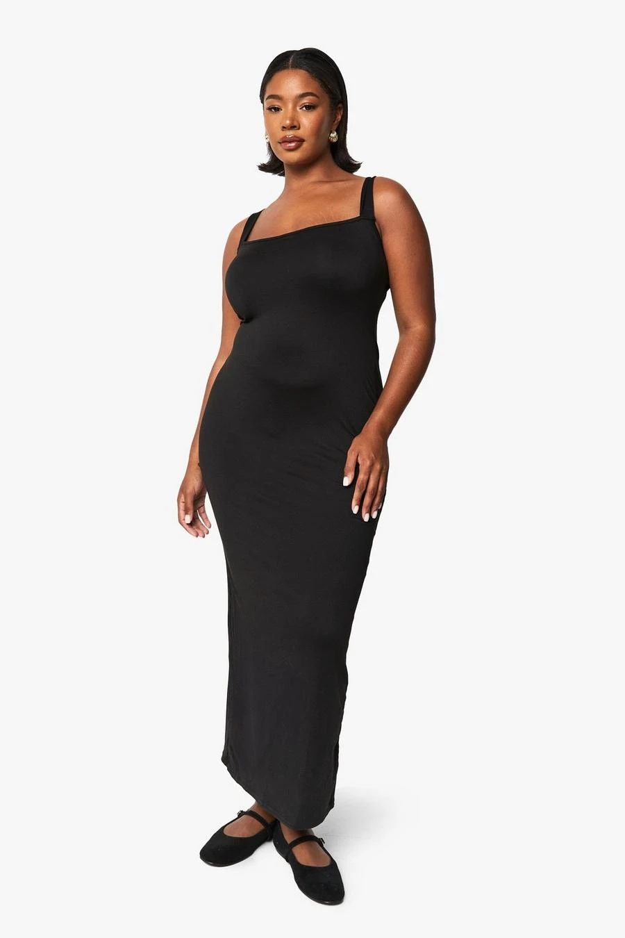 BOOHOO Plus Super Square Sleeve Maxi Dress 1 BOOHOO Plus Super Square Sleeve Maxi Dress