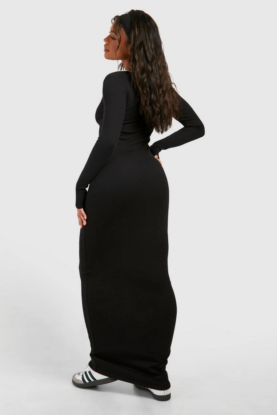 BOOHOO Premium Contrast Binding Notch Detail Maxi Dress 2 BOOHOO Premium Contrast Binding Notch Detail Maxi Dress - Image 2