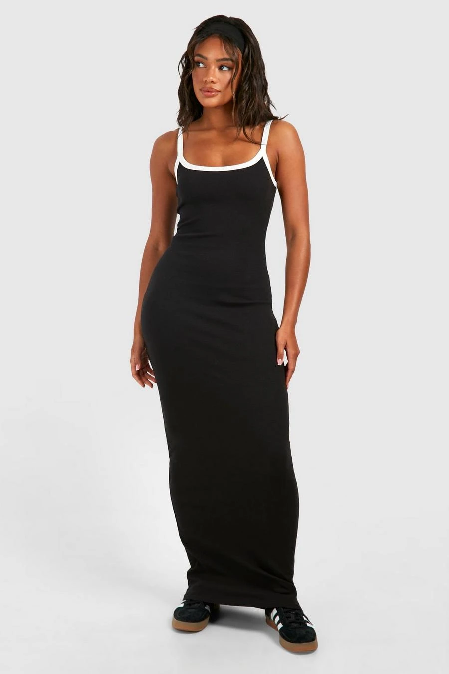 BOOHOO Premium Contrast Binding Strappy Maxi Dress 3 BOOHOO Premium Contrast Binding Strappy Maxi Dress - Image 3