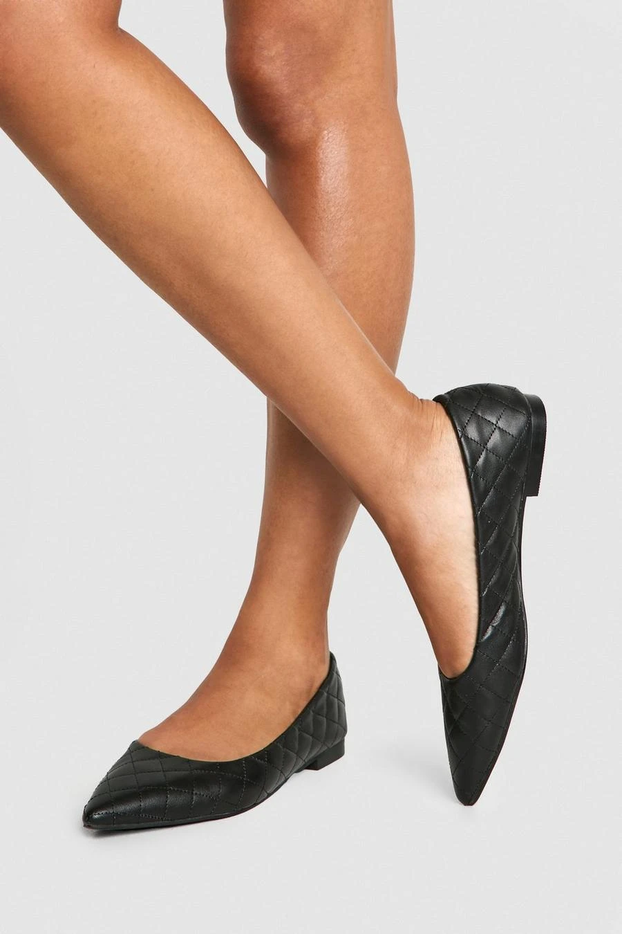 BOOHOO Quilted Pointed Flats 1 BOOHOO Quilted Pointed Flats