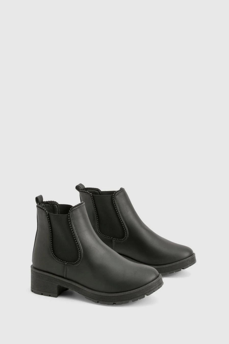 BOOHOO Ribbed Detail Chunky Chelsea Boots 2 BOOHOO Ribbed Detail Chunky Chelsea Boots - Image 2
