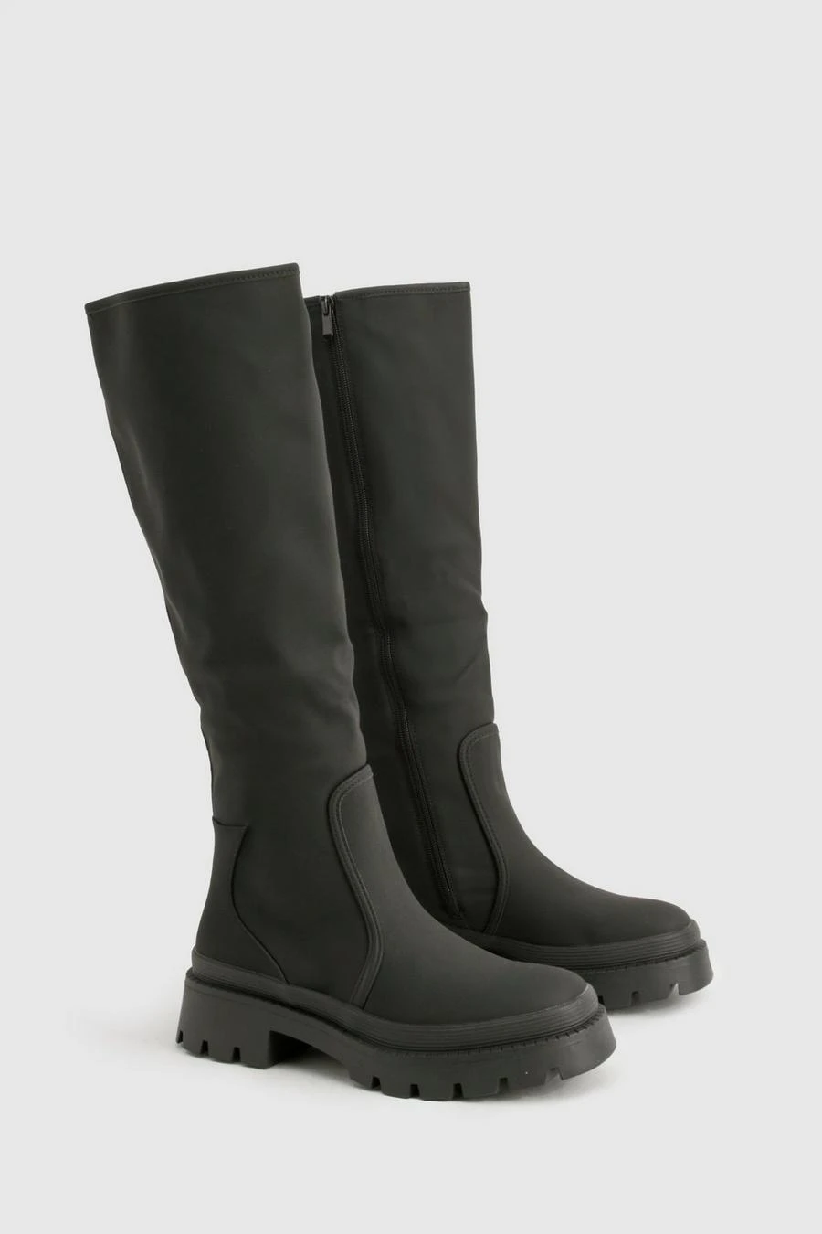 BOOHOO Rubber Knee High Boots 2 BOOHOO Rubber Knee High Boots - Image 2