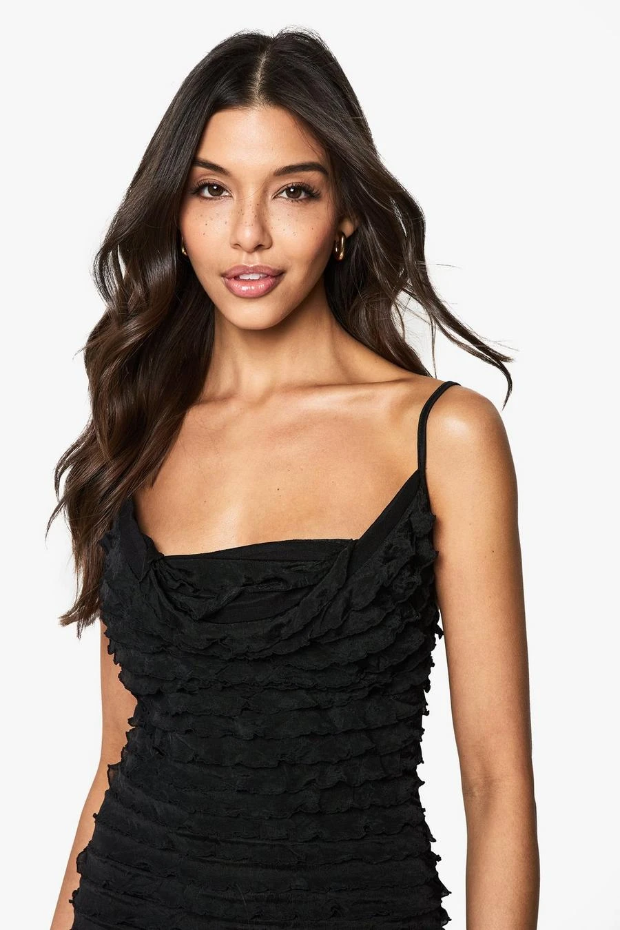 BOOHOO Ruffle Cowl Maxi Dress 4 BOOHOO Ruffle Cowl Maxi Dress - Image 4