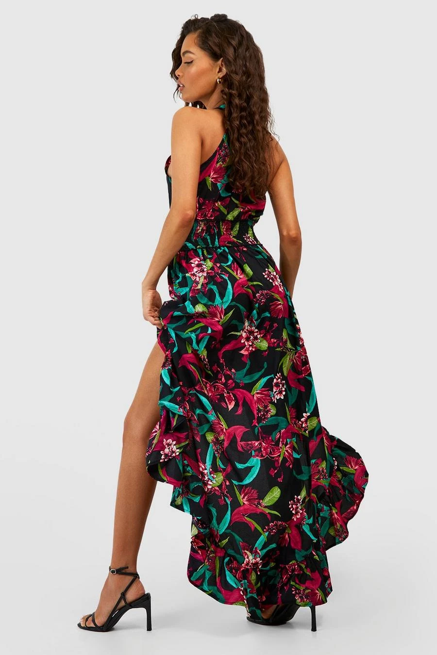 BOOHOO Shirred Floral Maxi Dress 2 BOOHOO Shirred Floral Maxi Dress - Image 2