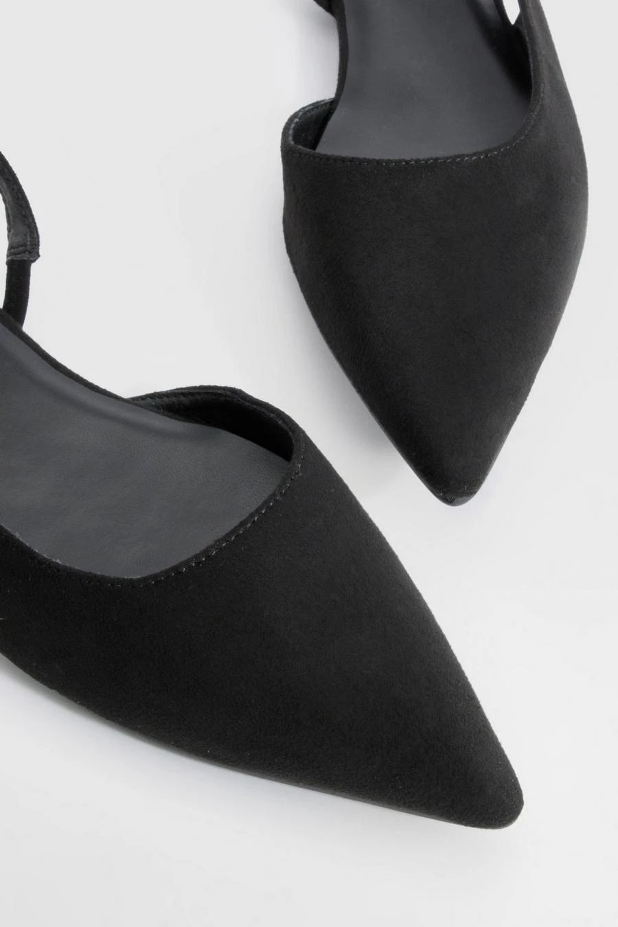 BOOHOO Slingback Faux Suede Pointed Flats 4 BOOHOO Slingback Faux Suede Pointed Flats - Image 4