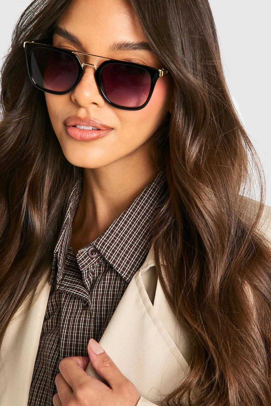 BOOHOO Square Aviator Glasses 1 BOOHOO Square Aviator Glasses