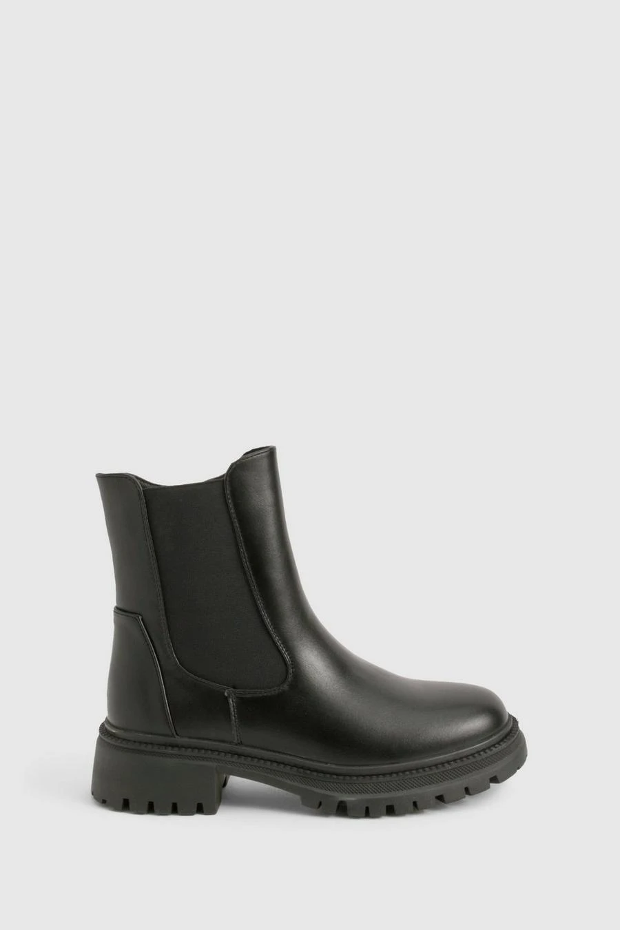 BOOHOO Stretch Panel Chunky Chelsea Boots 3 BOOHOO Stretch Panel Chunky Chelsea Boots - Image 3