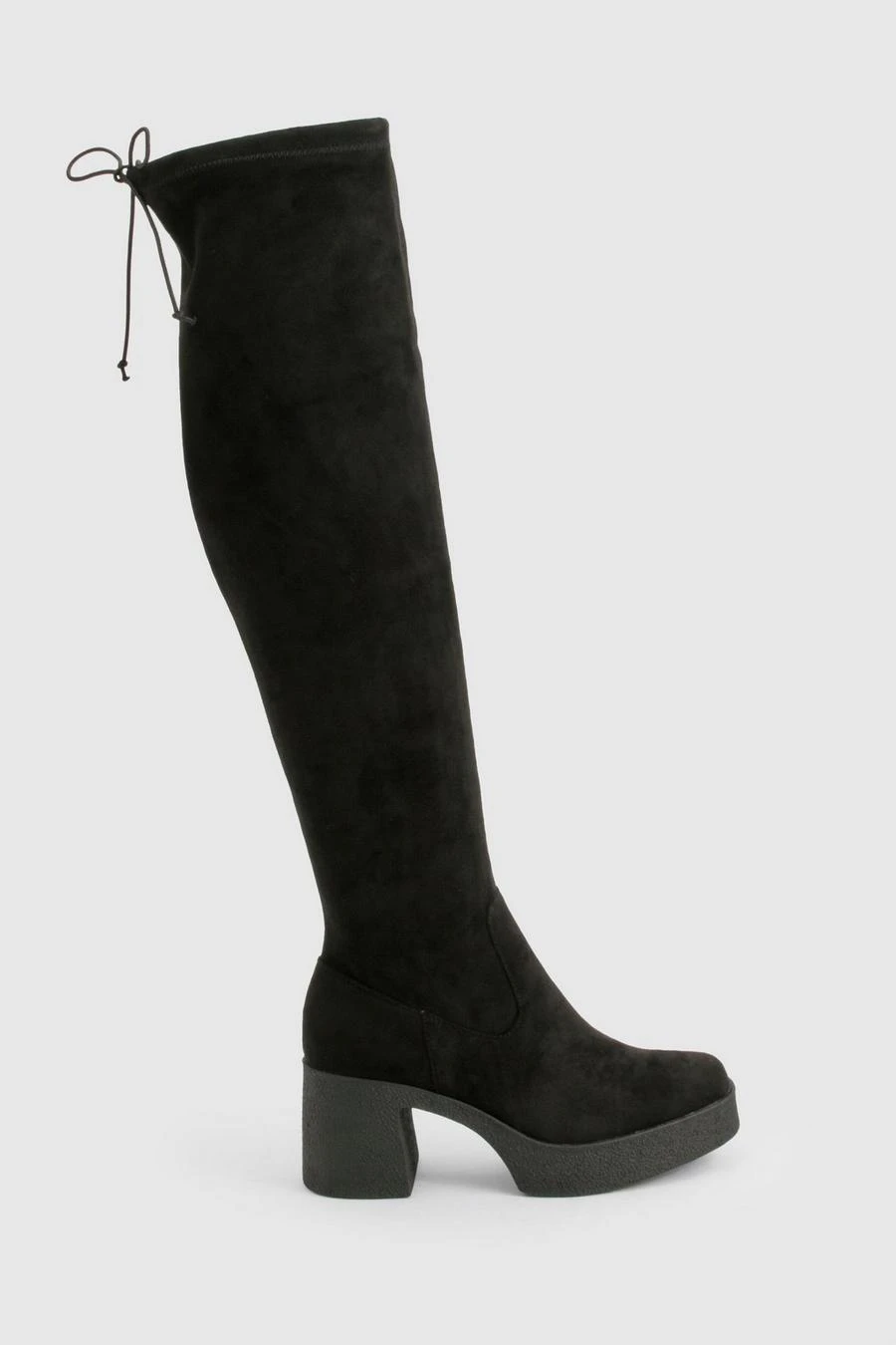 BOOHOO Tie Detail Over The Knee Boots 3 BOOHOO Tie Detail Over The Knee Boots - Image 3