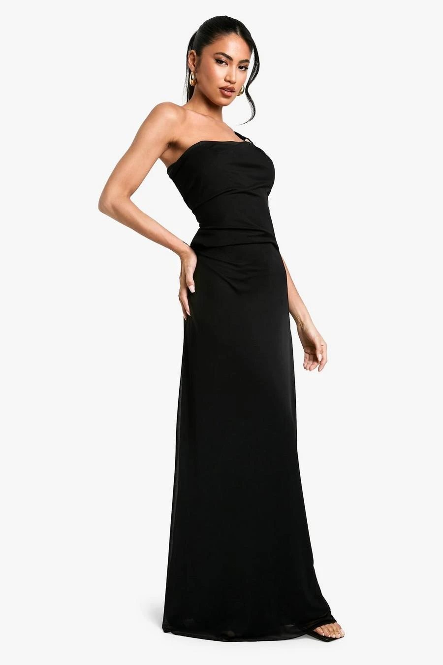 BOOHOO Trim Detail Mesh Fit And Flare Maxi Dress 3 BOOHOO Trim Detail Mesh Fit And Flare Maxi Dress - Image 3