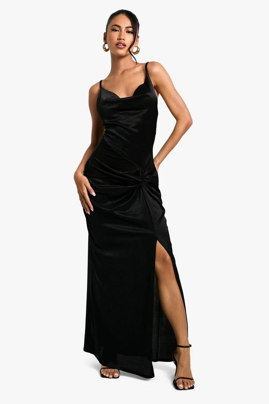 BOOHOO Twist Detail Maxi Dress 1 BOOHOO Twist Detail Maxi Dress